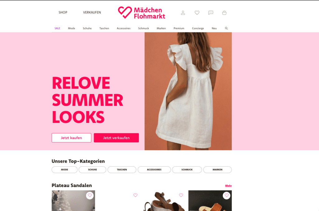 Mädchenflohmarkt Online Shop