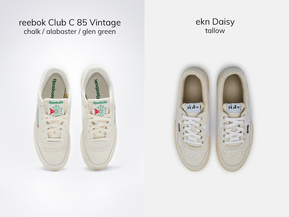 reebok vs. ekn Daisy reebok club c sneaker im vergleich zu den ekn Daisy Sneakern